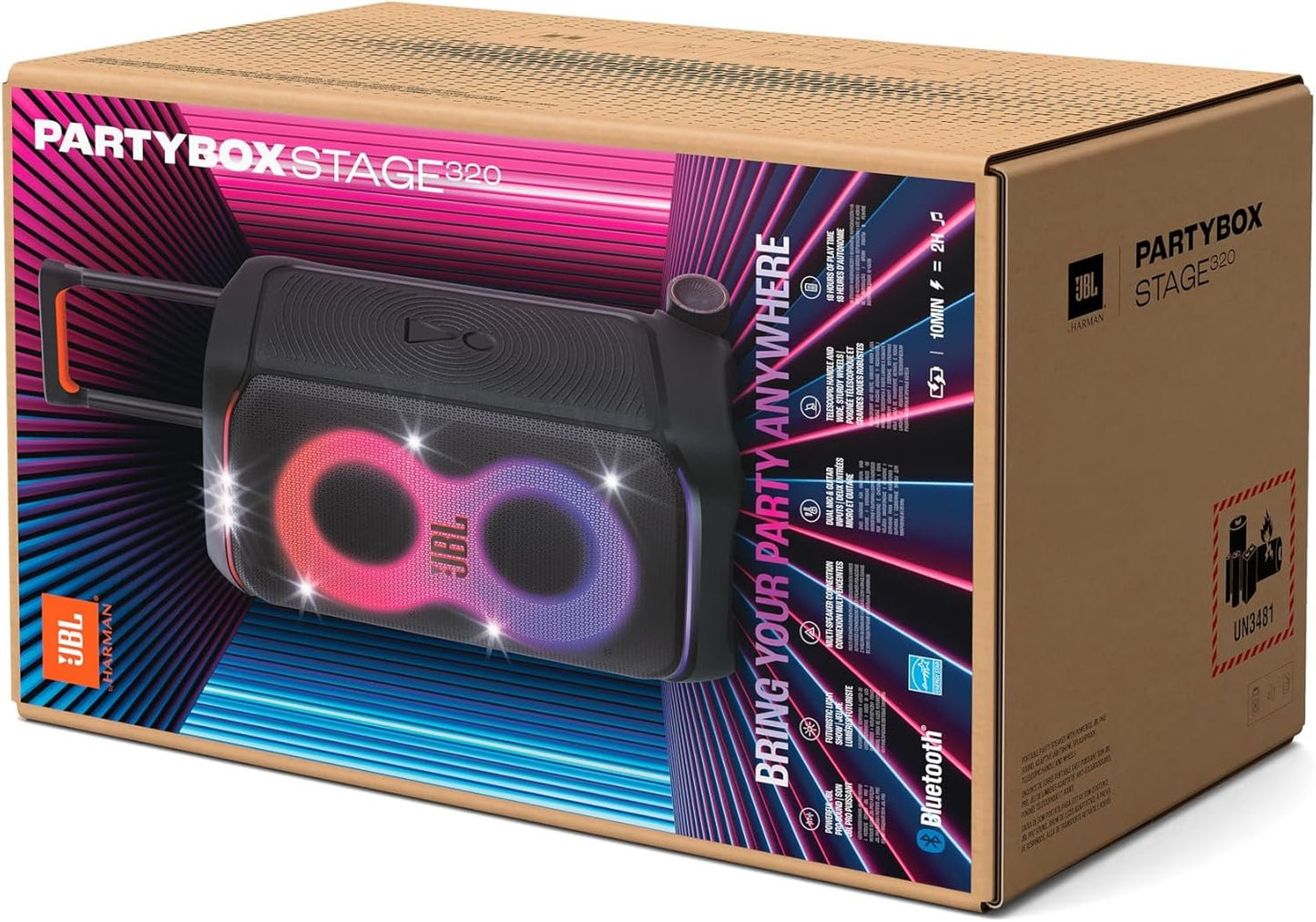 JBL PartyBox Stage 320 Bluetooth Speaker-Black