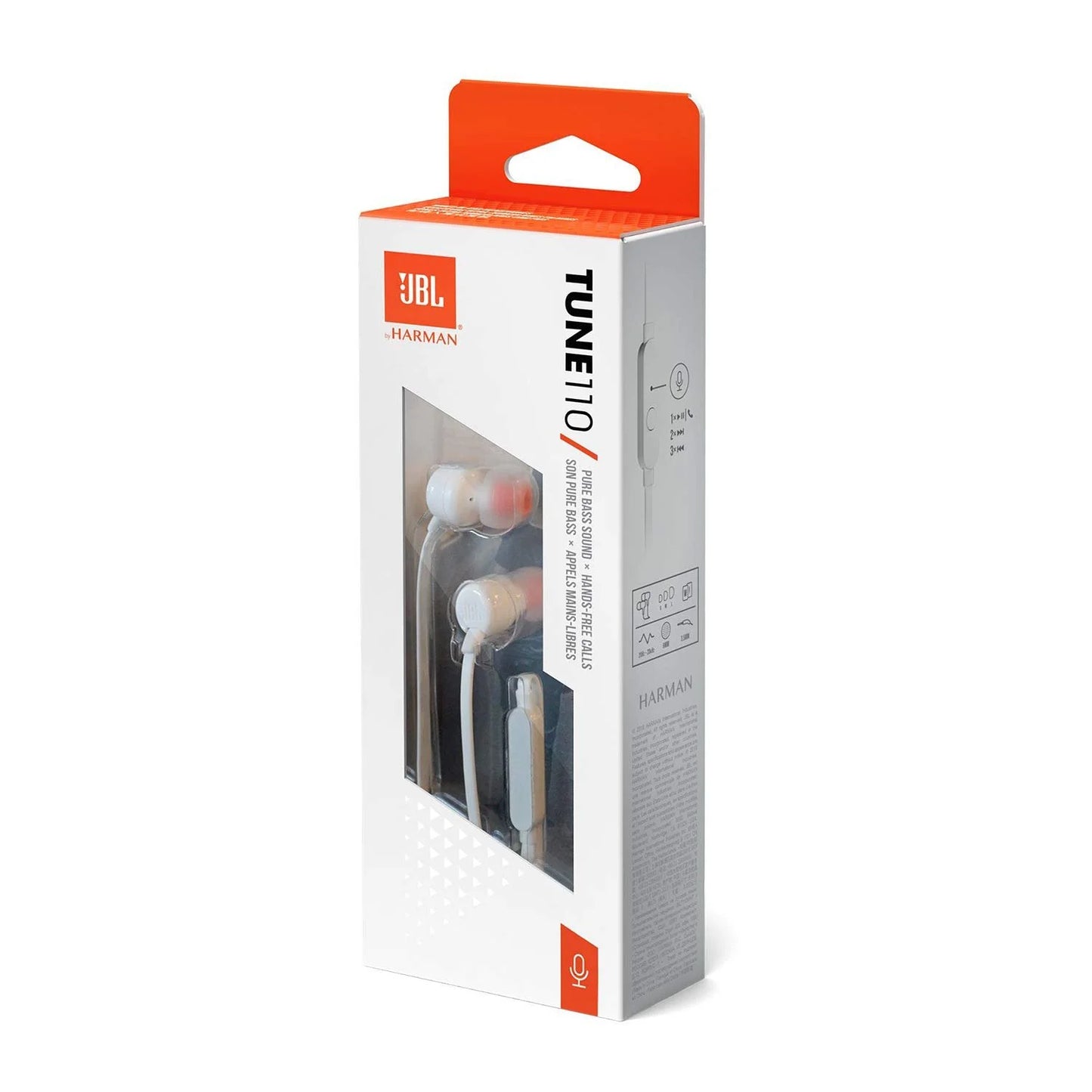 JBL Tune 110 Bluetooth Earphones-White