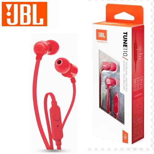JBL Tune 110 Bluetooth Earphones-Red