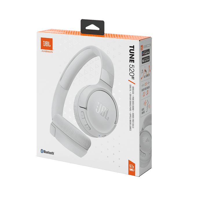 JBL Tune 520BT Bluetooth Headset-White