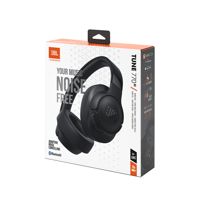 JBL Tune 770NC Noise Cancelling Headphones-Black
