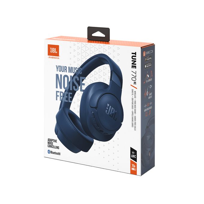 JBL Tune 770NC Noise Cancelling Headphones-Blue