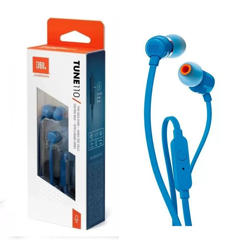 JBL Tune 110 Bluetooth Earphones-Blue