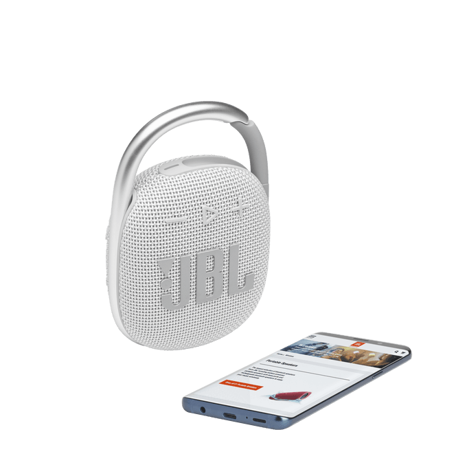 JBL Clip 4 Bluetooth Speaker-White