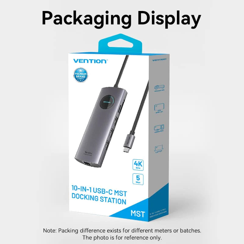 Vention USB-C 10 In 1 Docking Station With 2 HDMI Ports-TQWHB