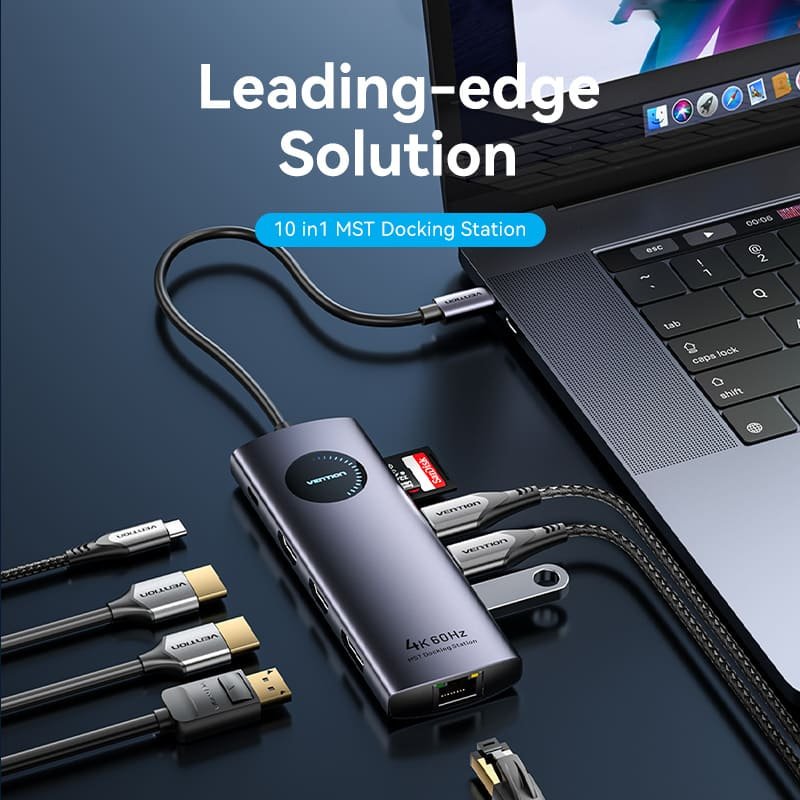 Vention USB-C 9 In 1 Docking Station With 2 HDMI Ports-TQVHB