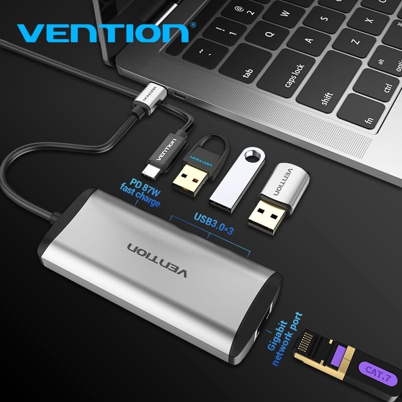 Vention TGDHB Type-C (5 in 1) to USB3.0 * 3/ Docking Station