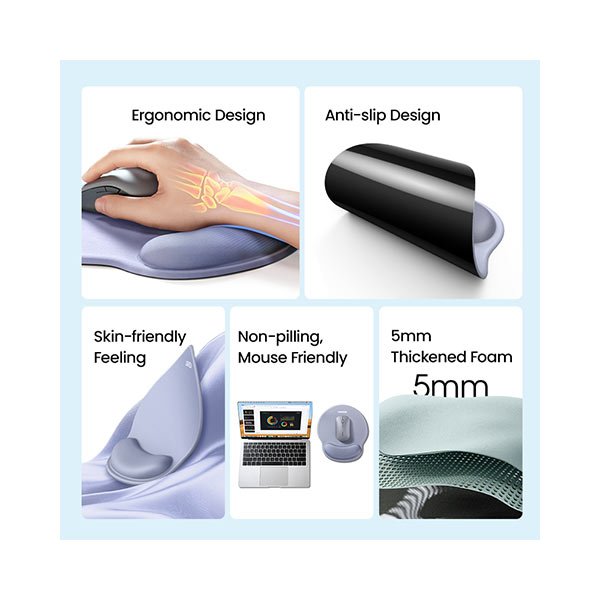 UGREEN LP668 25245 Ergonomic Mouse Pad - Black