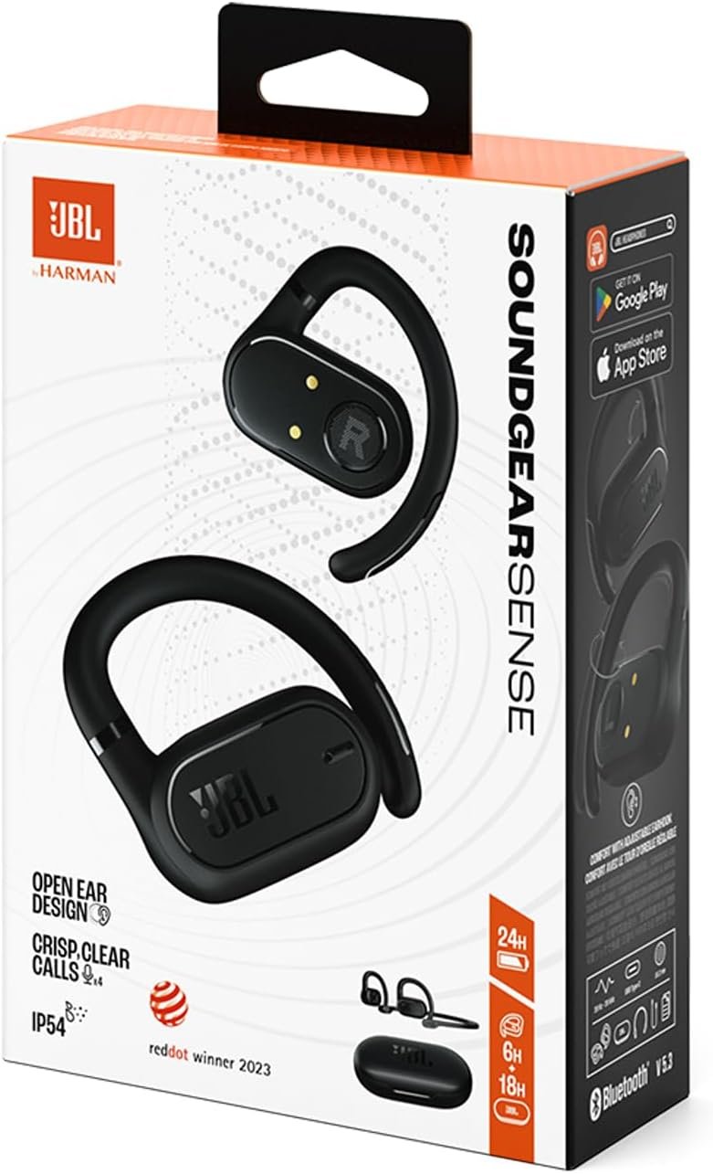 JBL Endurance Peak 3 Wireless Bluetooth Open-Ear Headphones- Black