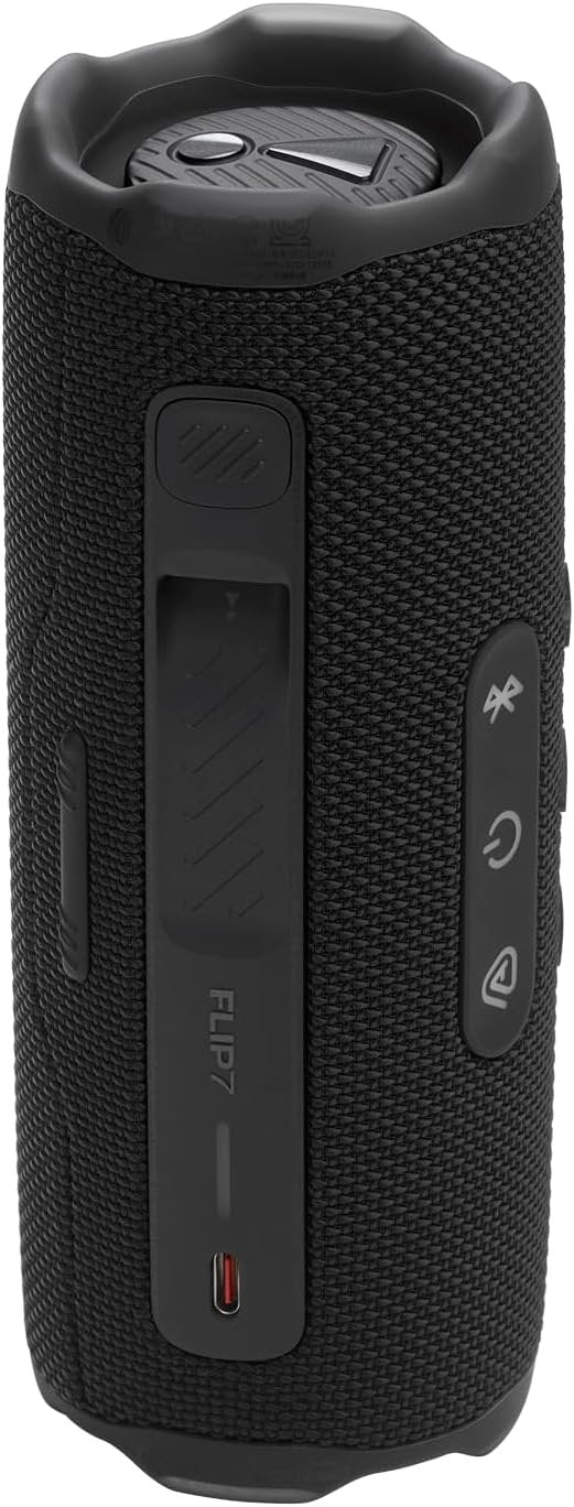 JBL Flip 7 - JBL Pro Sound with AI Sound Boost up to 16 hours of playtime multi-speaker connection via Auracast and waterproof Speaker – Black.