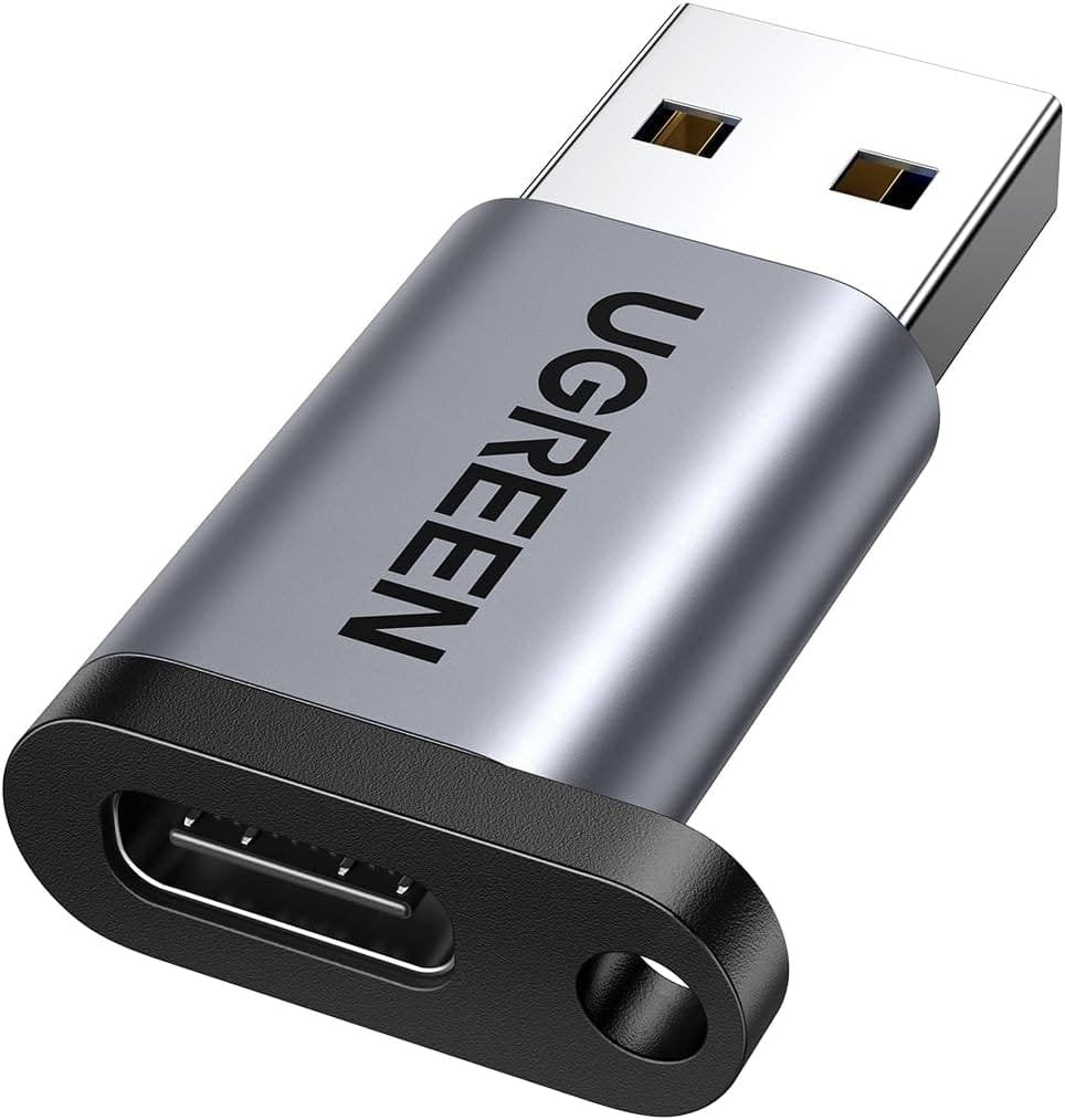 UGREEN 10Gbps USB A Male to USB C Female to USB Male Adapter- Gray
