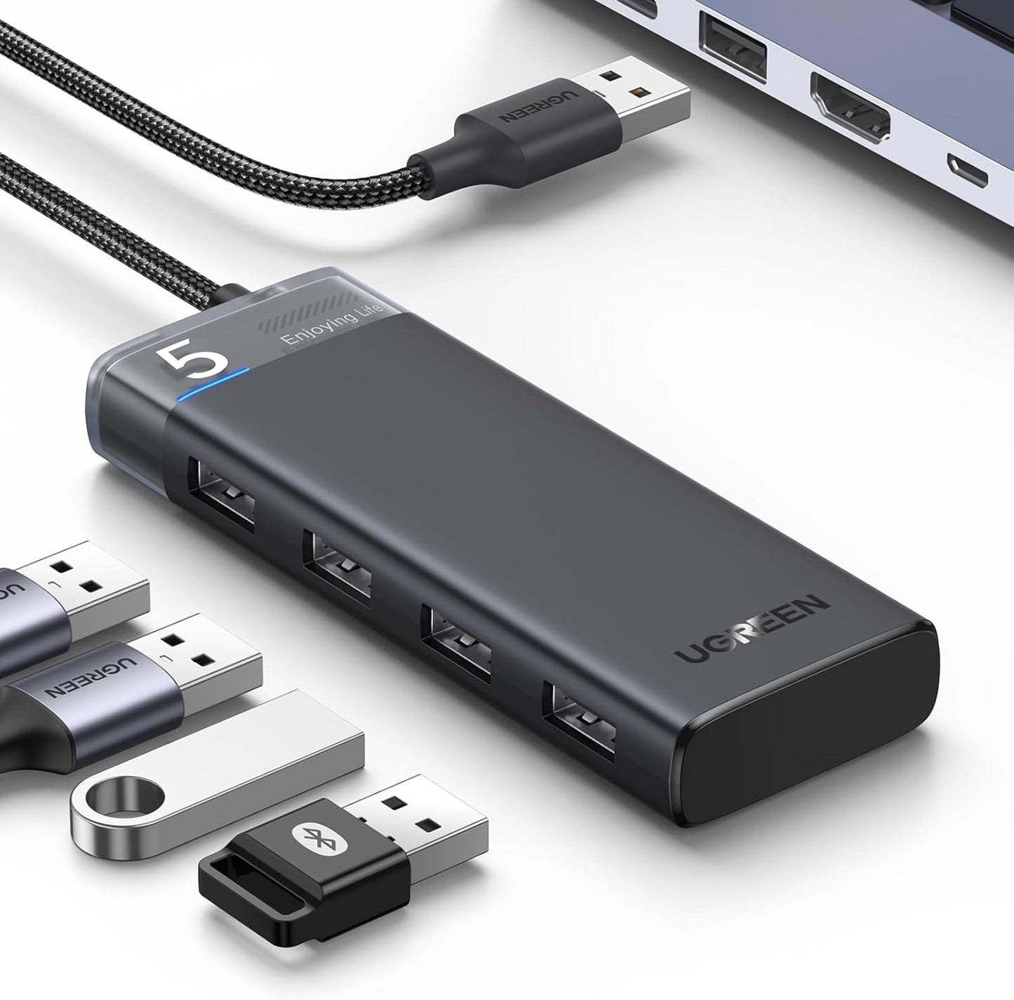 UGREEN 15548 4-Port USB 3.0 HUB with USB C Power Supply