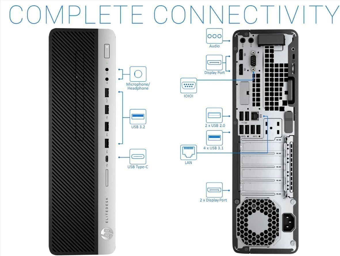 HP EliteDesk 800 G5 Small Form Factor Desktop PC 8GB Ram 500GB HDD Intel Core i5 9TH Generation Processor