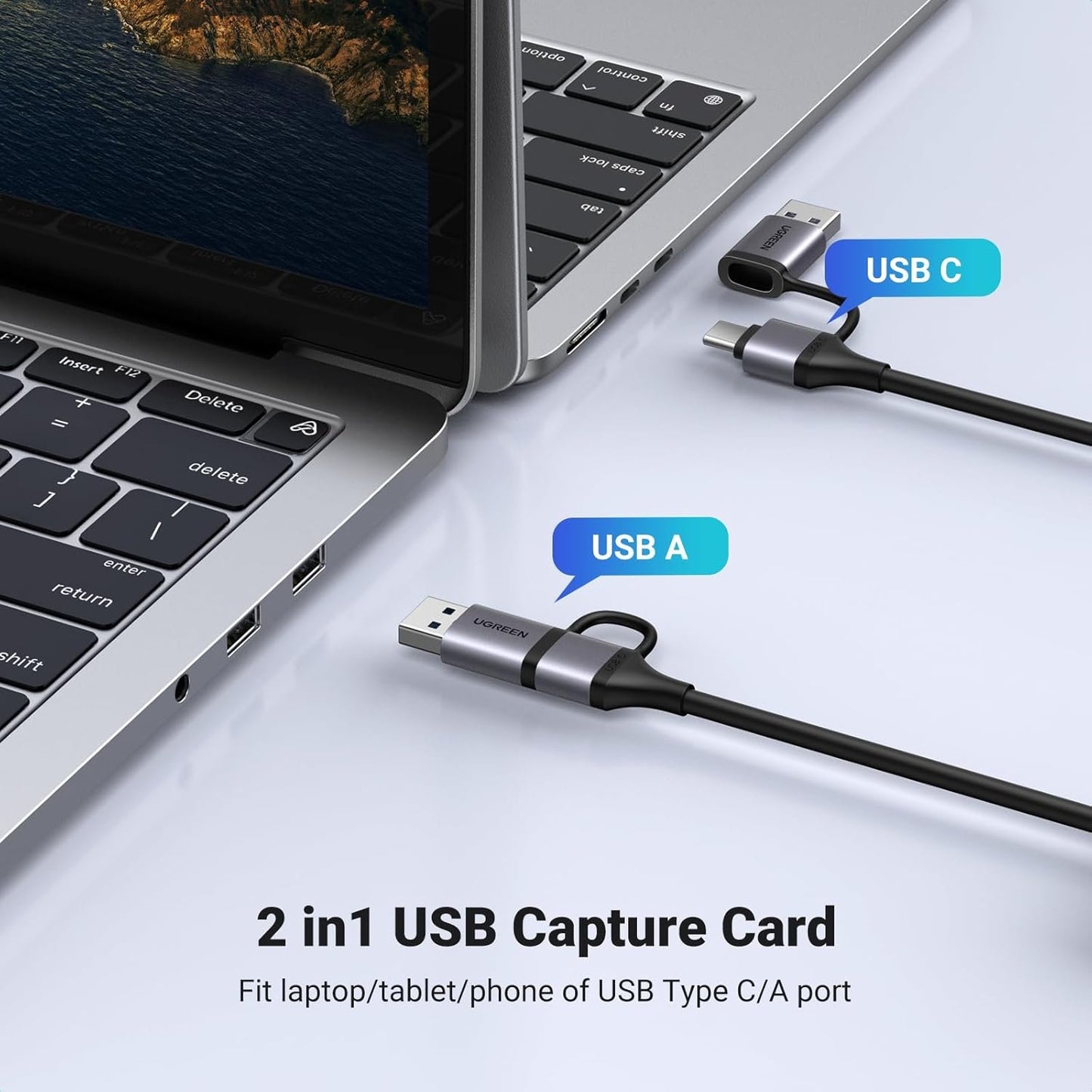 UGREEN 4K@30Hz HDMI Capture Card HDMI to USB 3.0 HDMI Loop Out Video Capture Card for Streaming