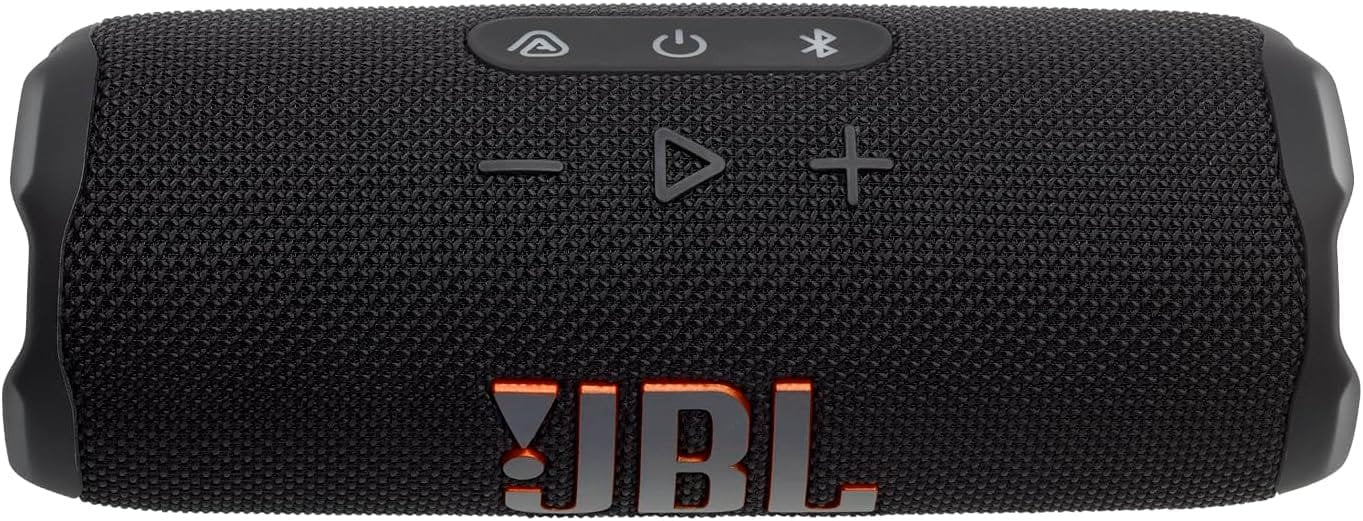 JBL Flip 7 - JBL Pro Sound with AI Sound Boost up to 16 hours of playtime multi-speaker connection via Auracast and waterproof Speaker – Black.
