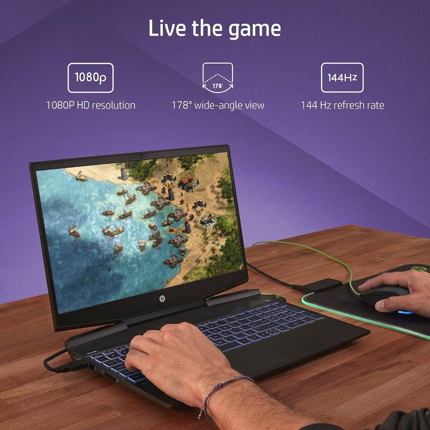 HP Pavilion Gaming 15 11th Gen Intel Core i5 11th Generation 15.6 Inch 144Hz FHD Gaming Laptop 8GB RAM 512GB SSD 4GB GTX 1650 Graphics