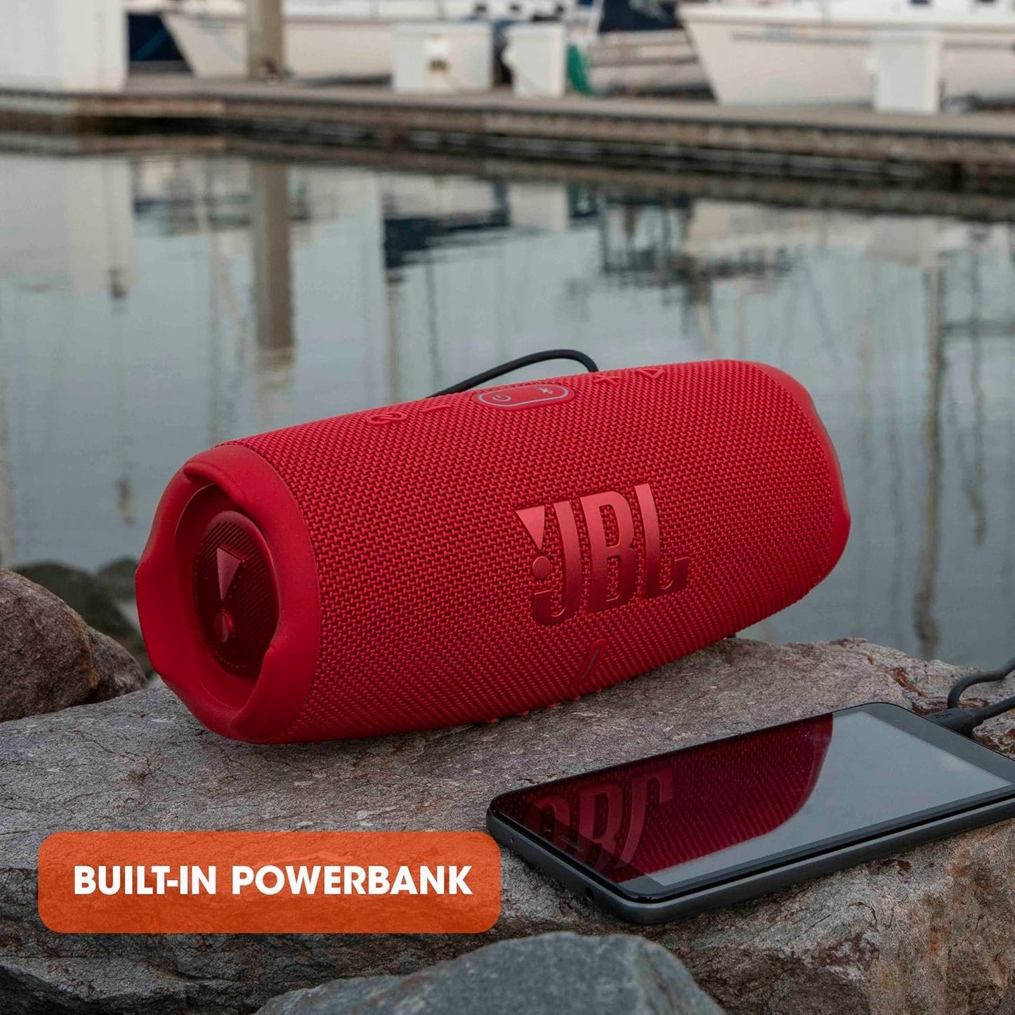 JBL Charge 5 Bluetooth Speaker-Red