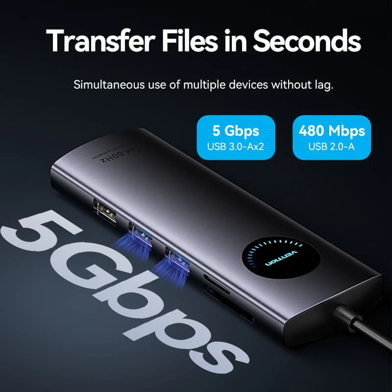 Vention USB-C 10 In 1 Docking Station With 2 HDMI Ports-TQWHB