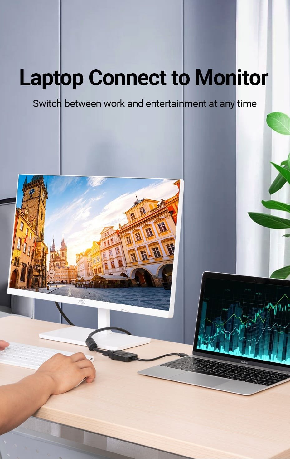 Vention TDDBB Type-C To VGA Adapter 0.15M Black ABS Type (Black)