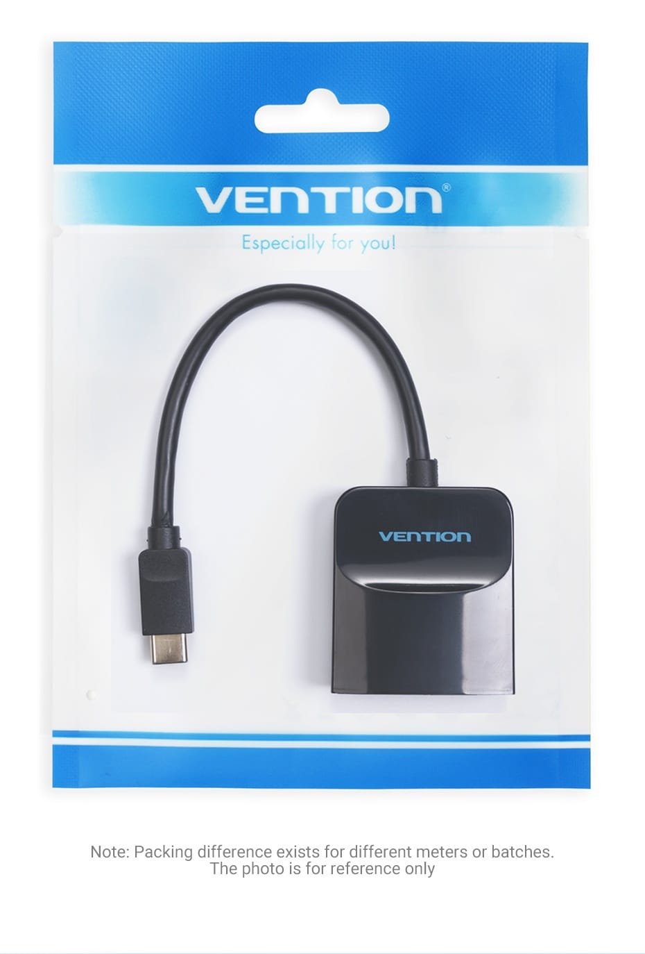 Vention TDDBB Type-C To VGA Adapter 0.15M Black ABS Type (Black)