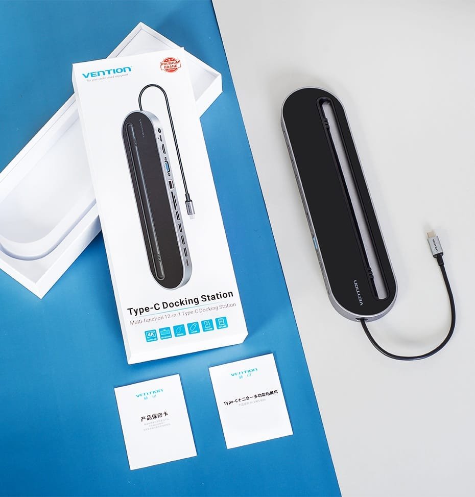 Vention THEBC Multi-Function 12 in 1 Docking Station (Black)