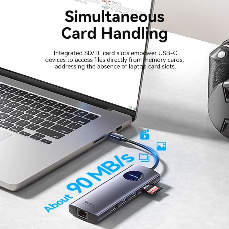 Vention USB-C 9 In 1 Docking Station With 2 HDMI Ports-TQVHB