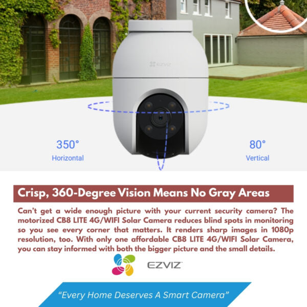 EZVIZ CB8 LITE 4G-WIFI Solar Camera