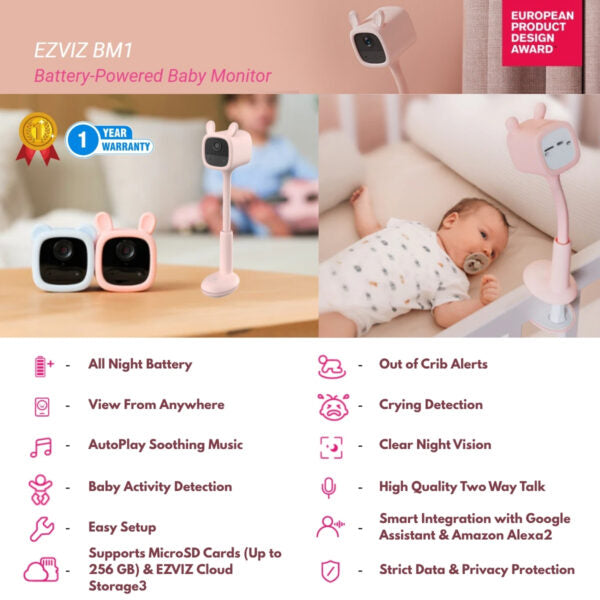 EZVIZ BM1 Baby Monitor Battery Camera