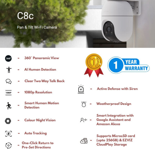 EZVIZ C8C OUTDOOR WIFI CAMERA
