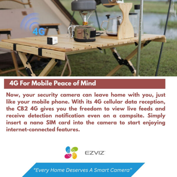 EZVIZ CB2-4G Smart Security Home Battery Camera