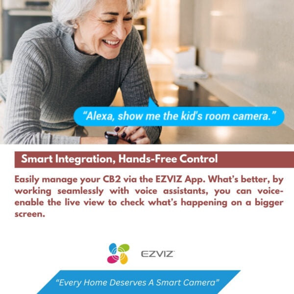 EZVIZ CB2 WiFi Home Camera – 50 DAYS Backup Battery