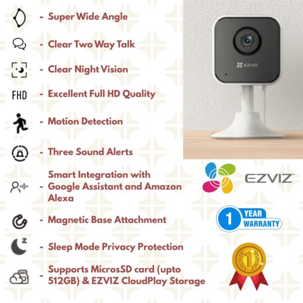 EZVIZ H1C SMART HOME WIFI SECURITY CAMERA