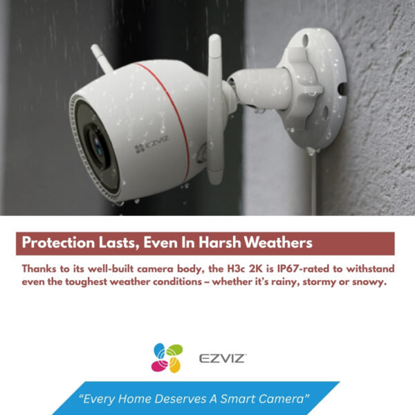 EZVIZ H3C-2K OUTDOOR WIFI CAMERA