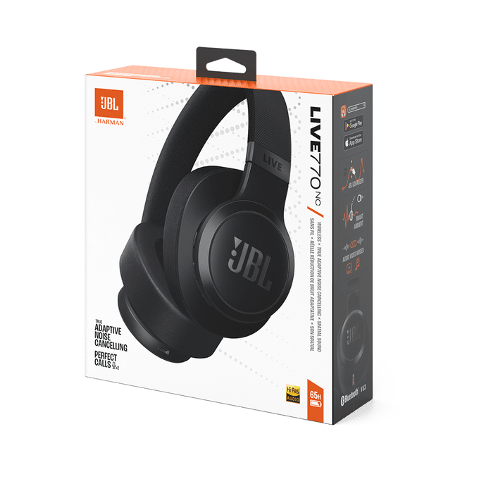 JBL Live 770NC Noise Cancelling Headphones-Black