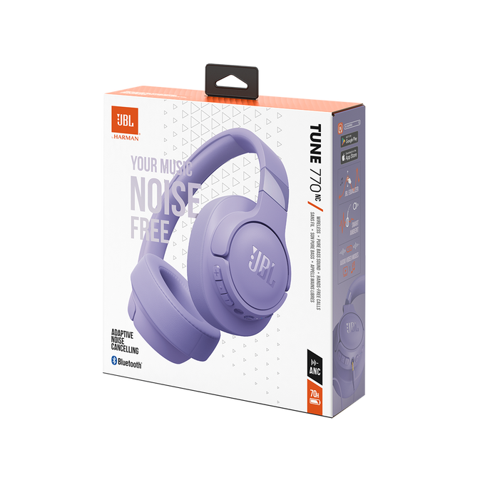JBL Tune 770NC Noise Cancelling Headphones-Purple