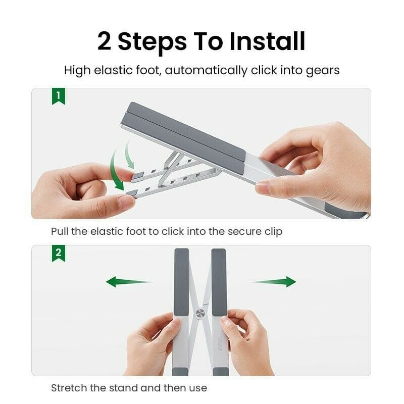 UGREEN Adjustable Multi-Functional Laptop, Tablet, Phone and Book Aluminum Stand (LP451-90312)
