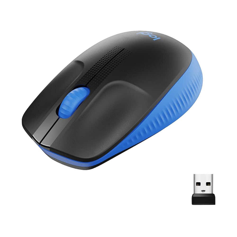 Logitech Wireless Mouse M191 Full Size Mouse - Blue