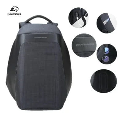 Gamme 15.6" Antitheft Laptop Backpack with USB Charging Port