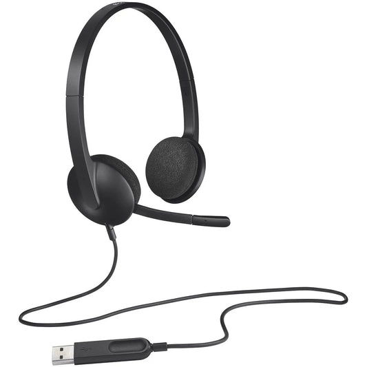 Logitech H340 Wired USB Stereo Headset with Noise-Cancelling Mic