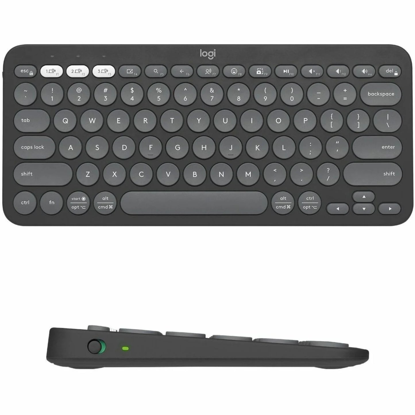 Logitech K380S Multi-Device Bluetooth Keyboard - Tonal Graphite