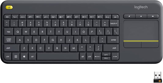 Logitech K400 Plus Wireless Keyboard with Touchpad - Black