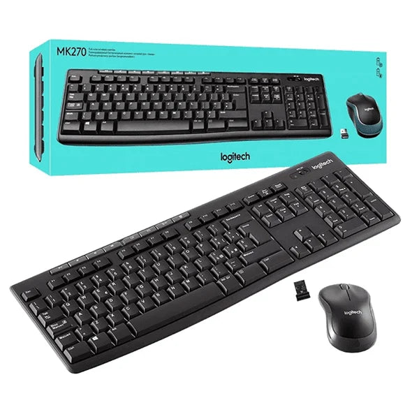 Logitech MK270  Wireless Keyboard & Mouse Combo - Black