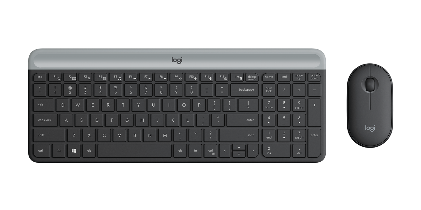 Logitech MK470 Slim Wireless Keyboard and Mouse Combo - Graphite