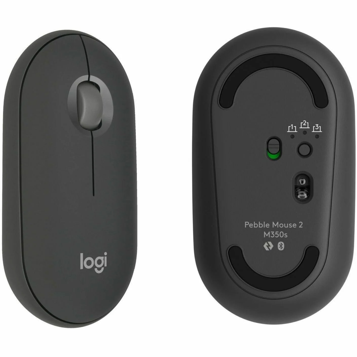 Logitech M350S Pebble 2 Bluetooth Mouse - Tonal Graphite (Dongles)