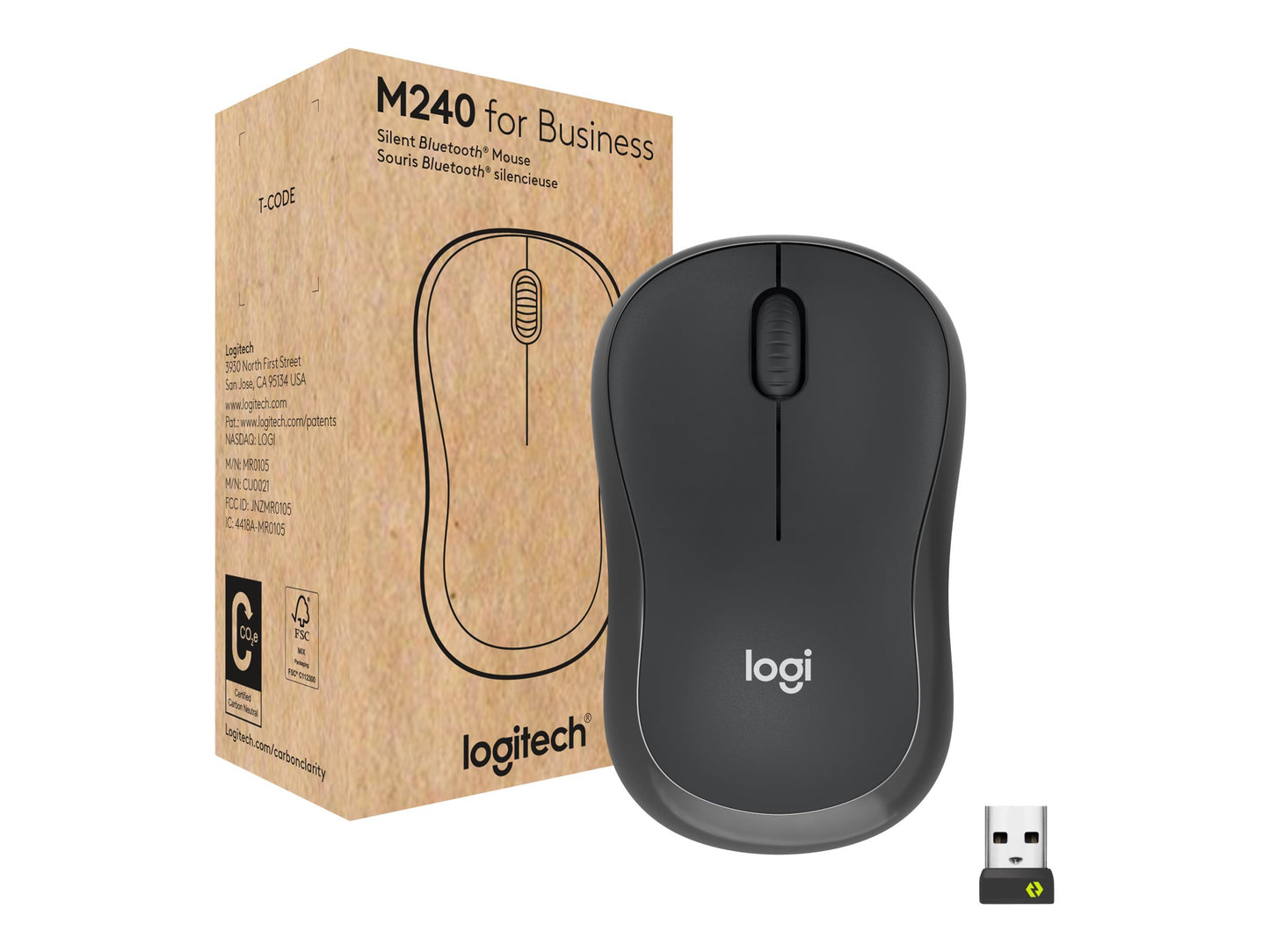 Logitech M240 Silent Bluetooth Mouse - Graphite