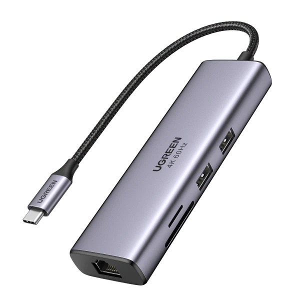UGREEN CM512  60515 7-in-1 4K HDMI USB C Hub- 2*USB3.0/HDMI/RJ45/SD&TF/100W PD
