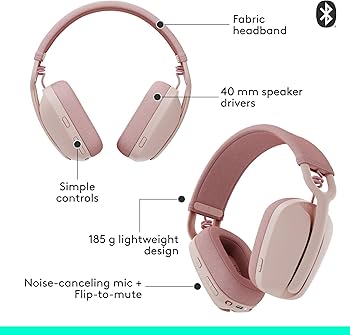 Logitech ZONE Vibe 100 Bluetooth Headset - Rose